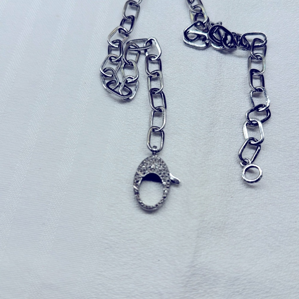 The Woods silver and diamond necklace - Picture 2 of 2